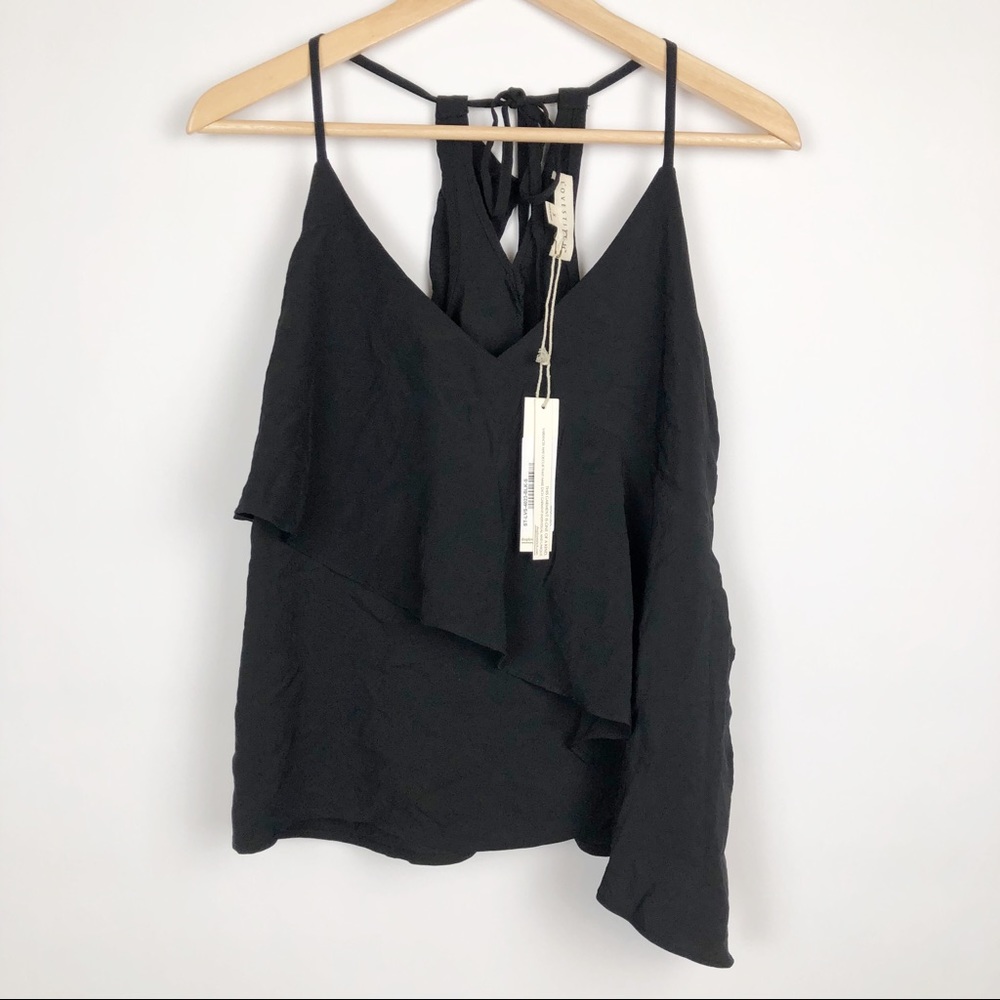 Lovestitch Boho Spaghetti Strap Ruffle Camisole